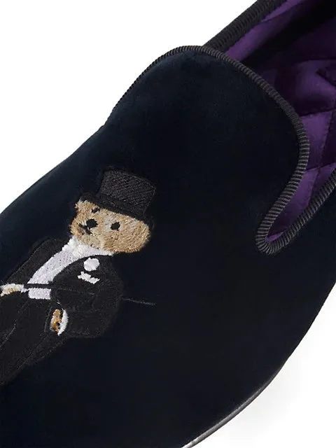 $800 RALPH LAUREN PURPLE LABEL - POLO "ALONZO" BEAR Navy Blue Loafers - 10