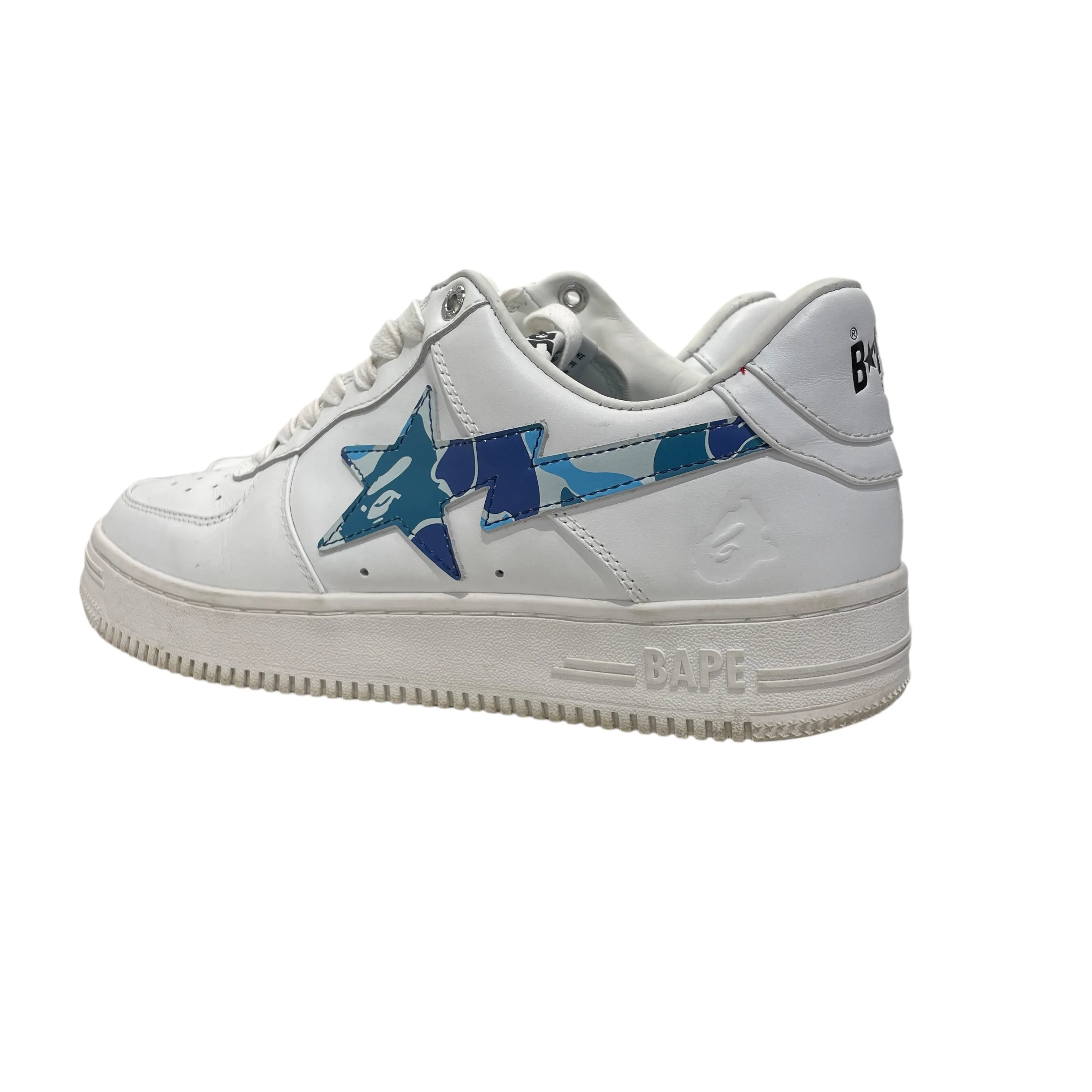 BAPE/Low-Sneakers/US 8.5/Leather/WHT/