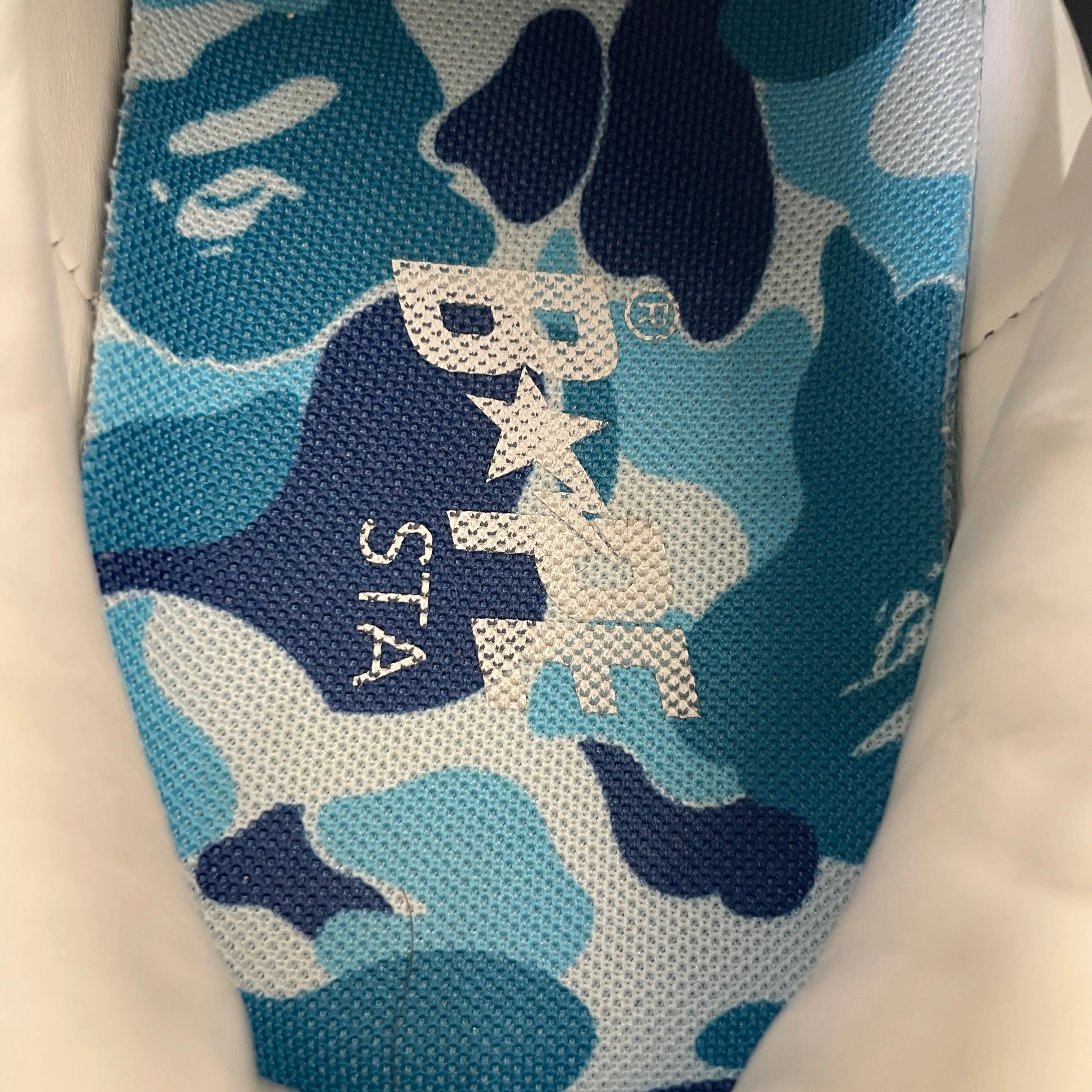BAPE/Low-Sneakers/US 8.5/Leather/WHT/