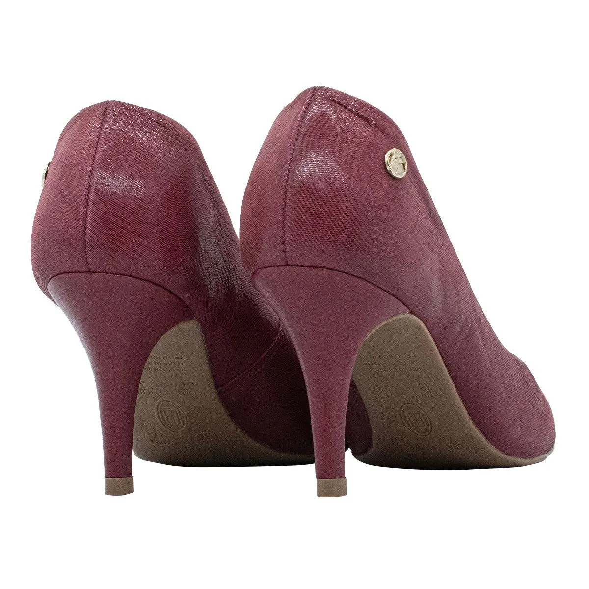 Botter Pointed Toe Pump High-Heel Shoes Fabric Red Colour For Women