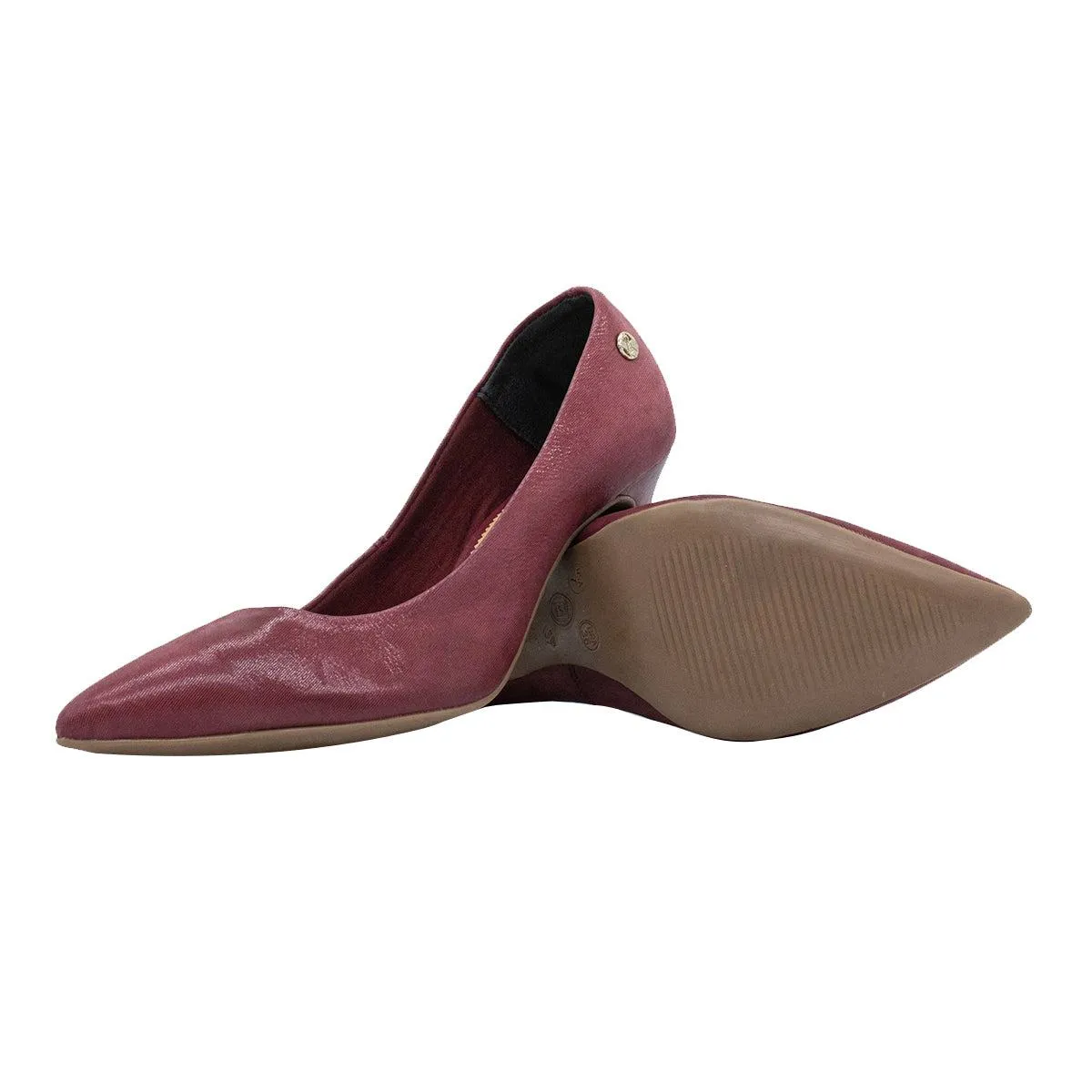 Botter Pointed Toe Pump High-Heel Shoes Fabric Red Colour For Women