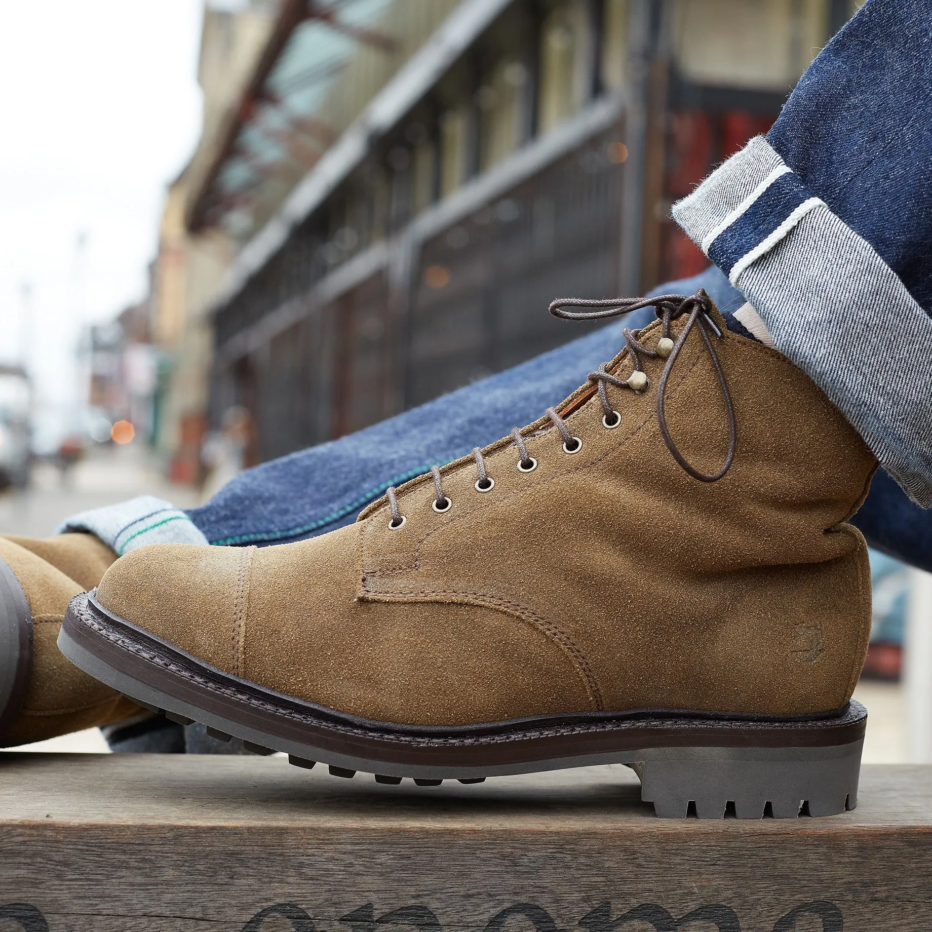 British Made Upton Suede Derby Cap Boot