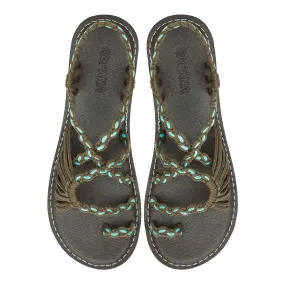 Commune - Turquoise Gray Wavy Rope Sandals
