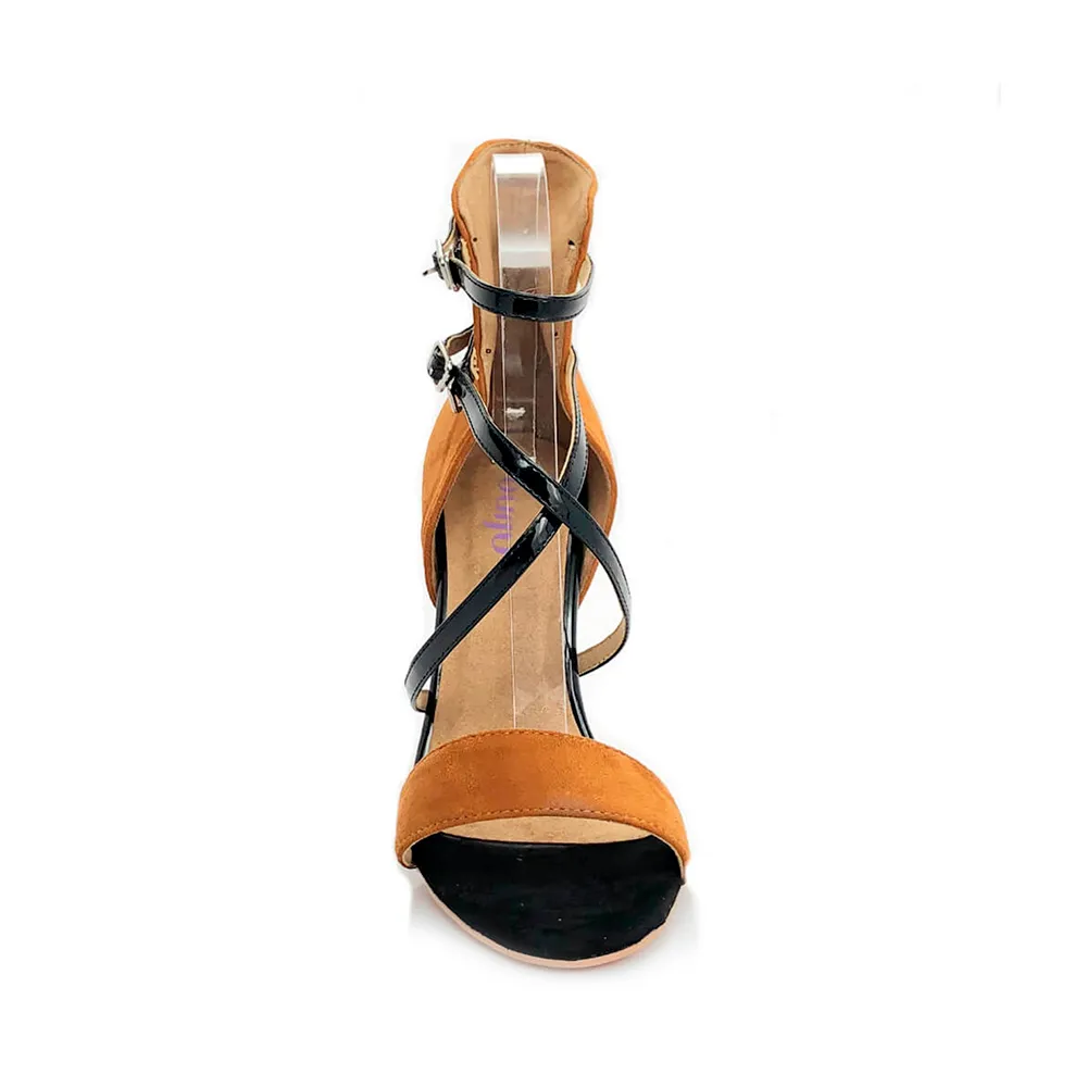 Desnudate - Open Toe High Back Heel Latin Dance Shoe Sandals (Street Sole)