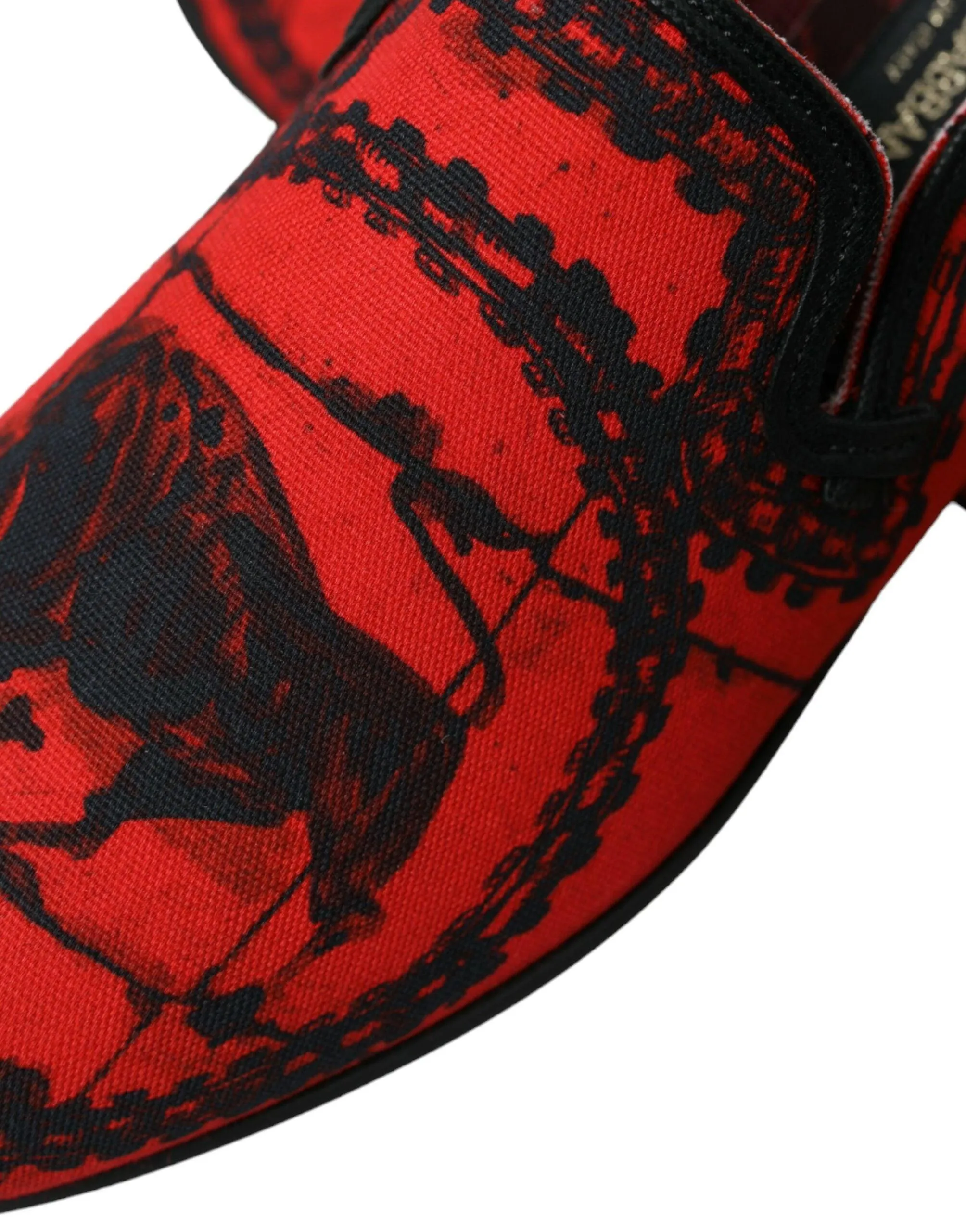 Dolce & Gabbana Red Black Torero Loafers