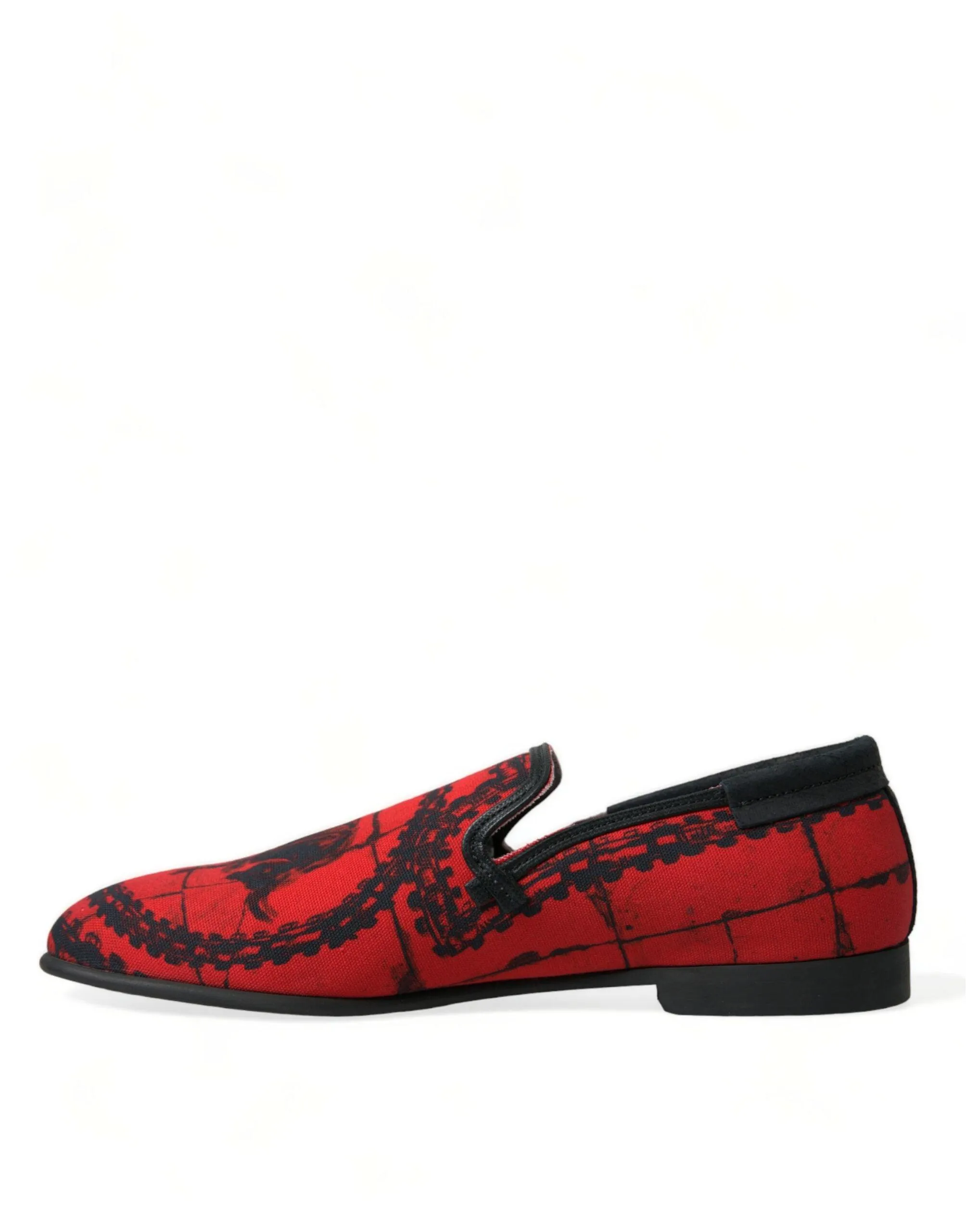 Dolce & Gabbana Red Black Torero Loafers