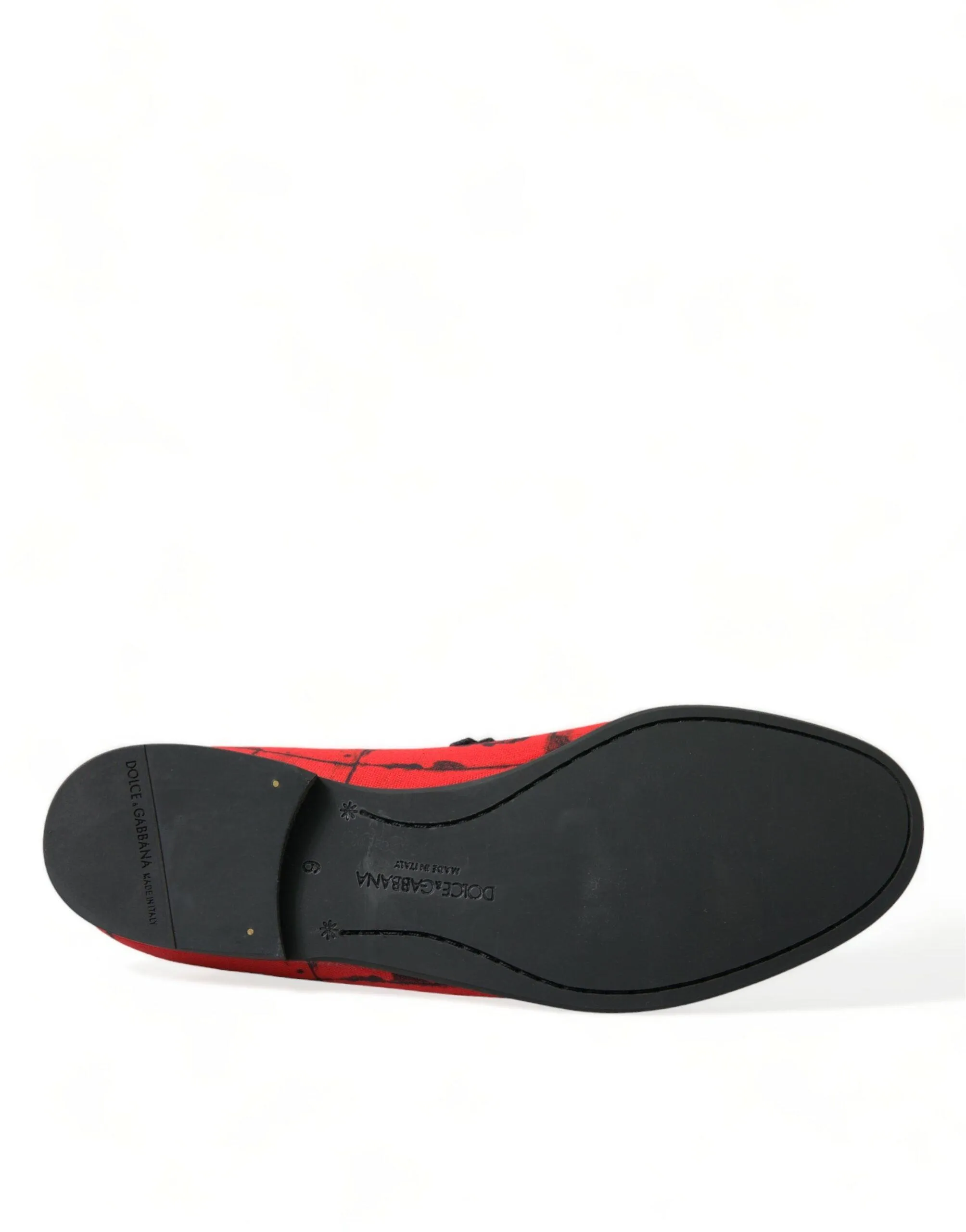 Dolce & Gabbana Red Black Torero Loafers