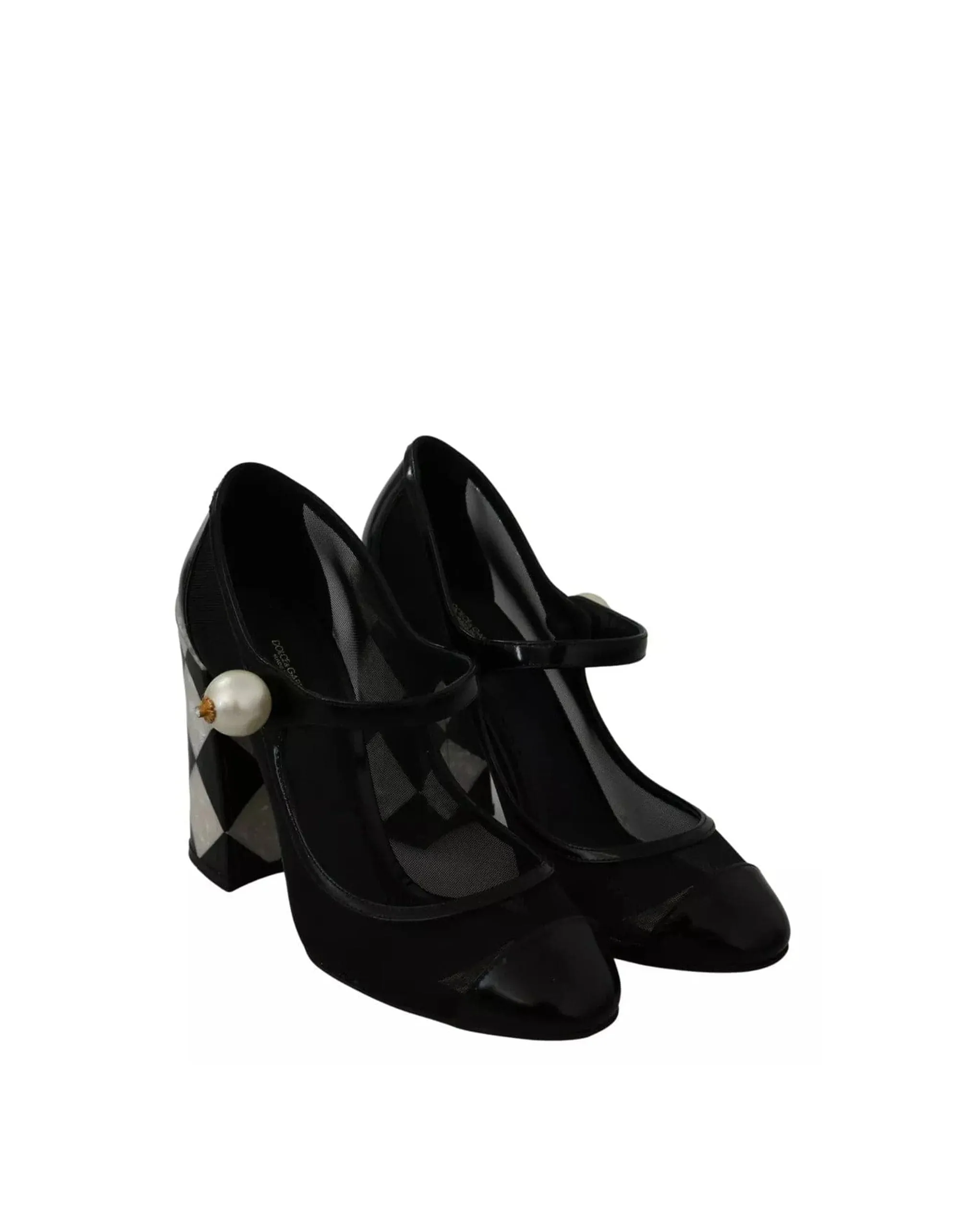 Embellished Harlequin Mary Janes Sandals