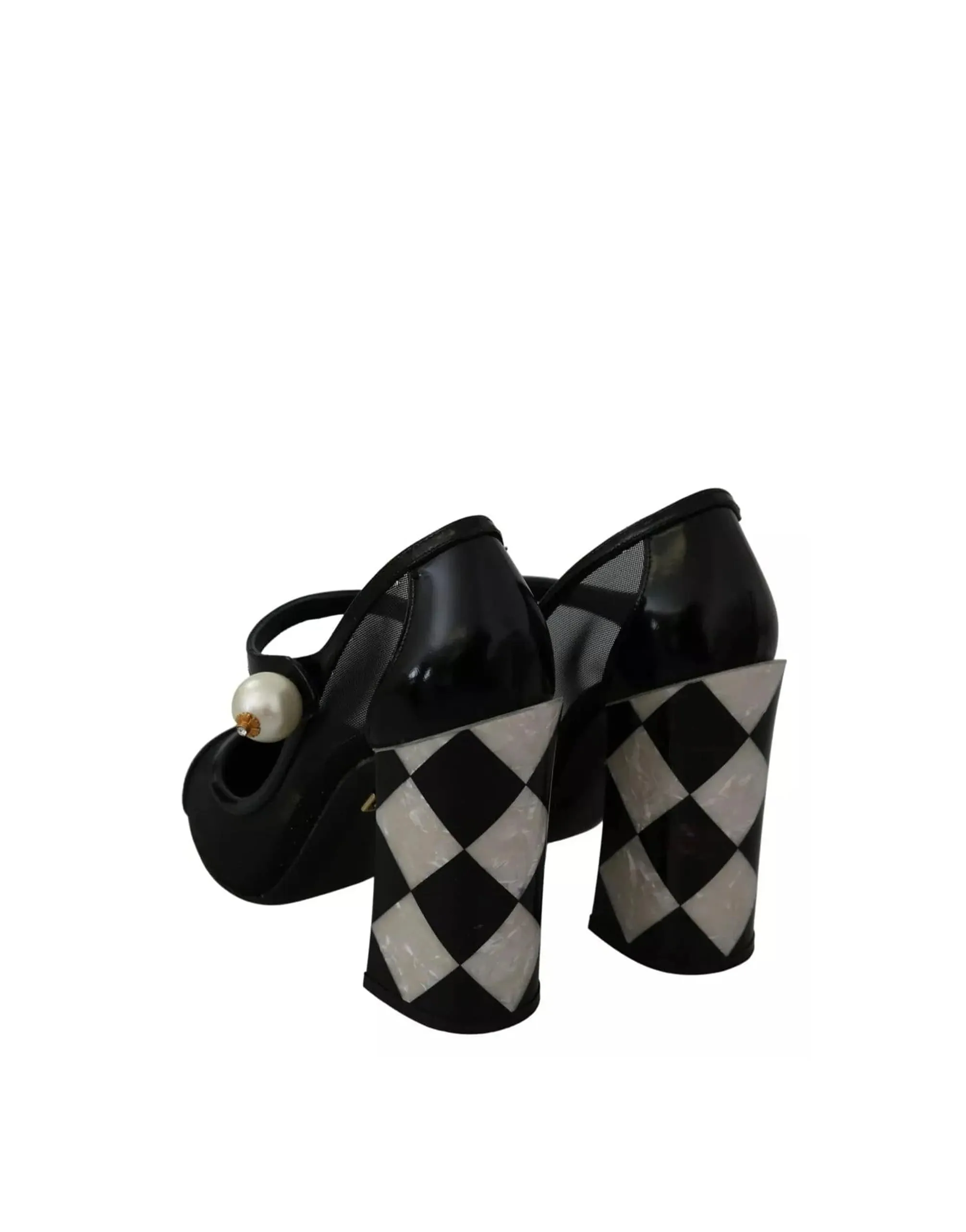 Embellished Harlequin Mary Janes Sandals