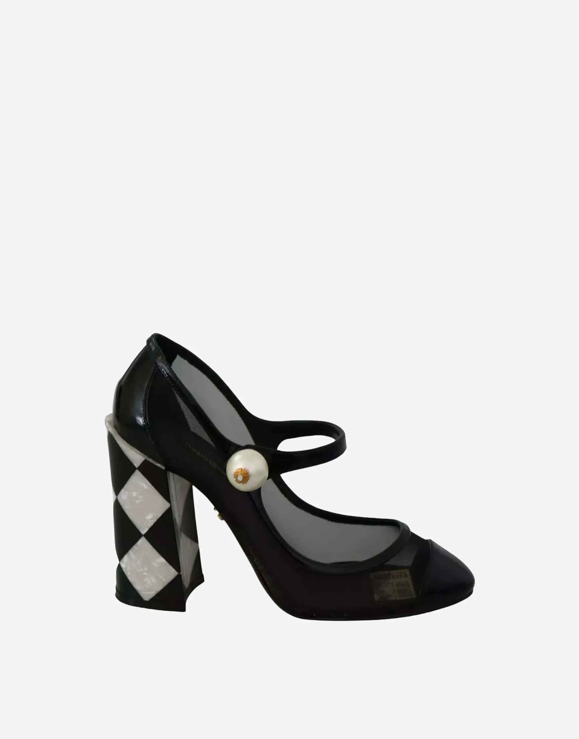 Embellished Harlequin Mary Janes Sandals