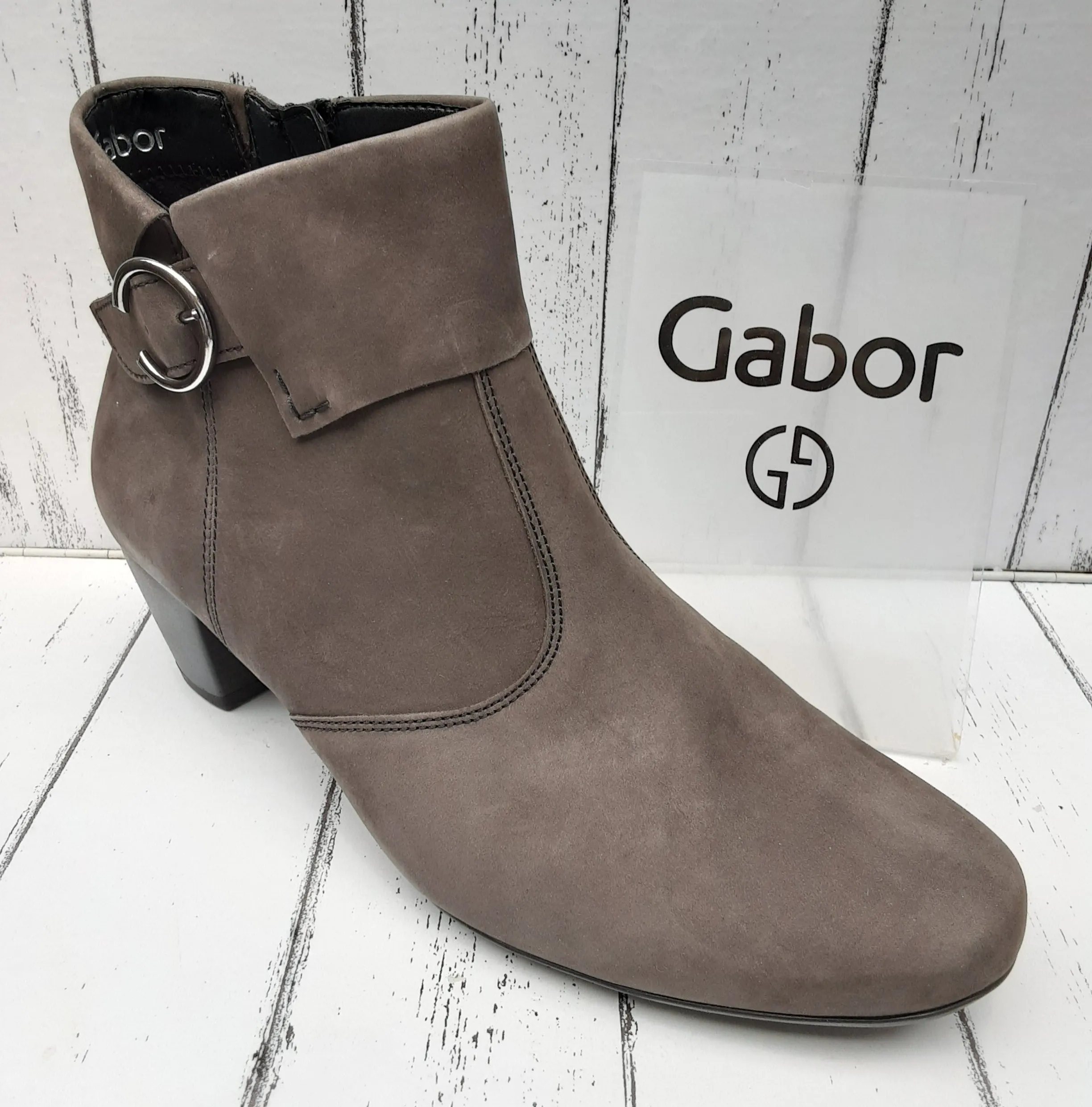 GABOR - 92.823.30 - ANKLE BOOTS - Nubuck Leather - Anthracite Grey