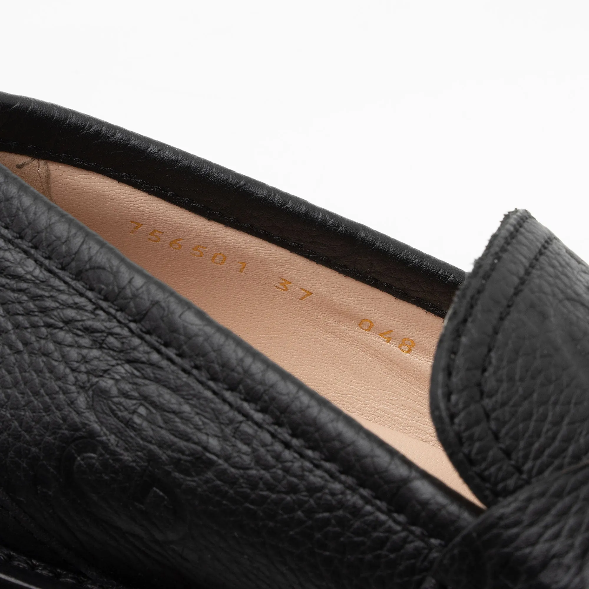 Gucci Jumbo GG Leather Horsebit Lug Sole Loafers