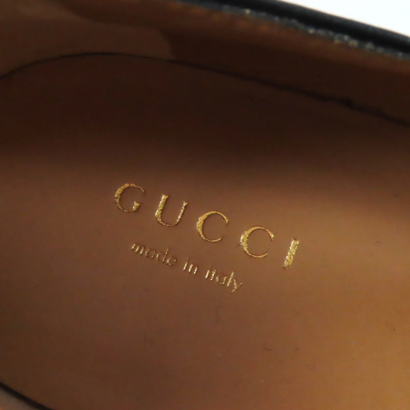 GUCCI loafers 740434 leather black 37.5
