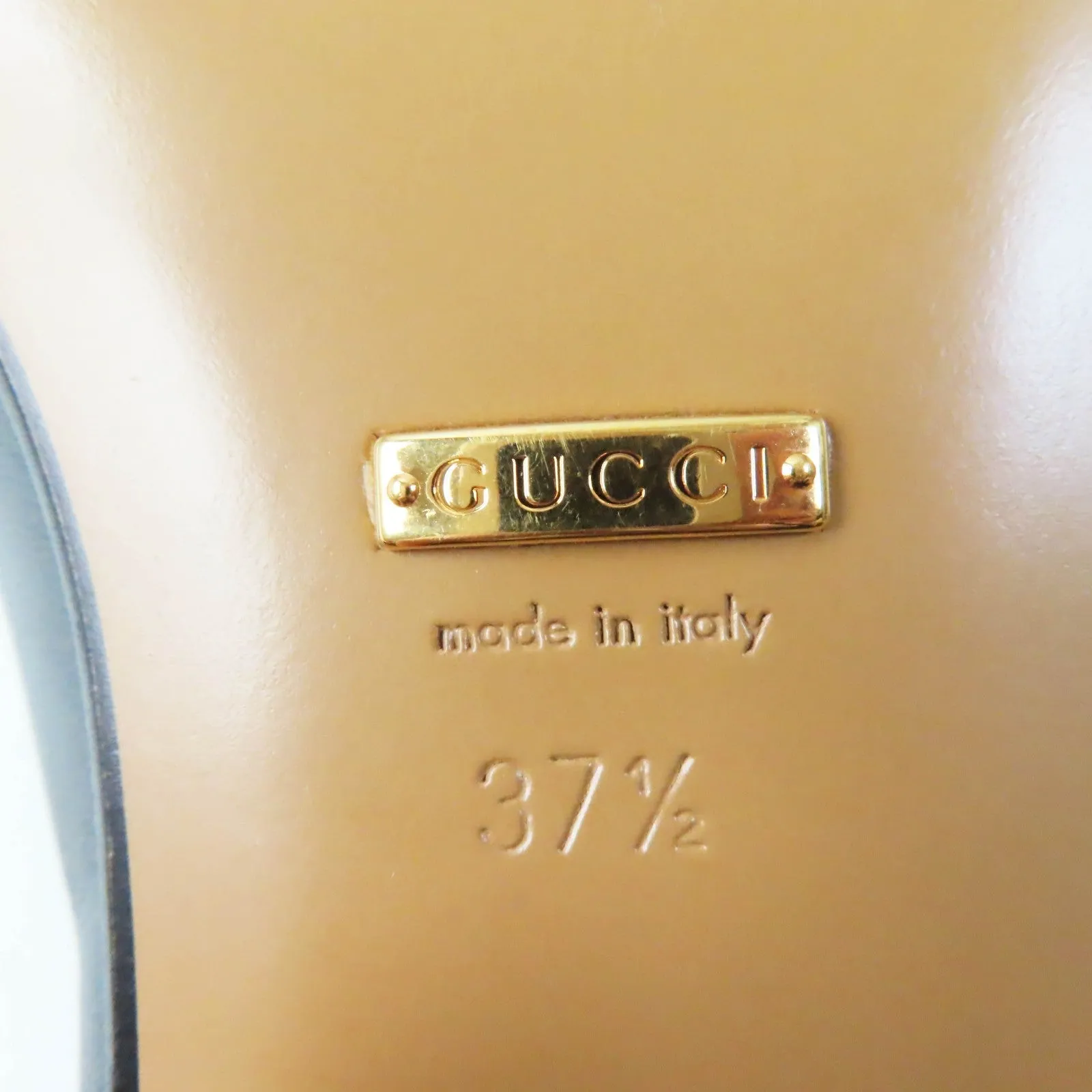 GUCCI loafers 740434 leather black 37.5