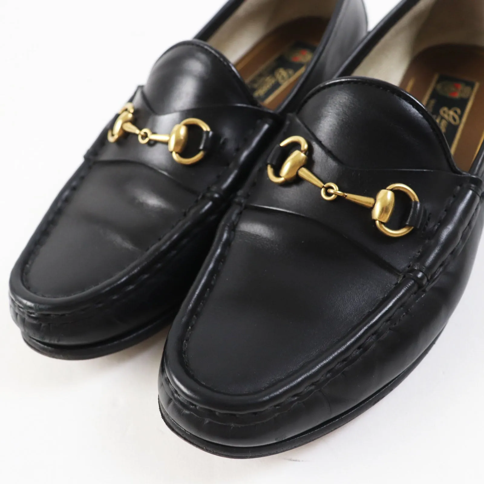 GUCCI loafers leather black 36