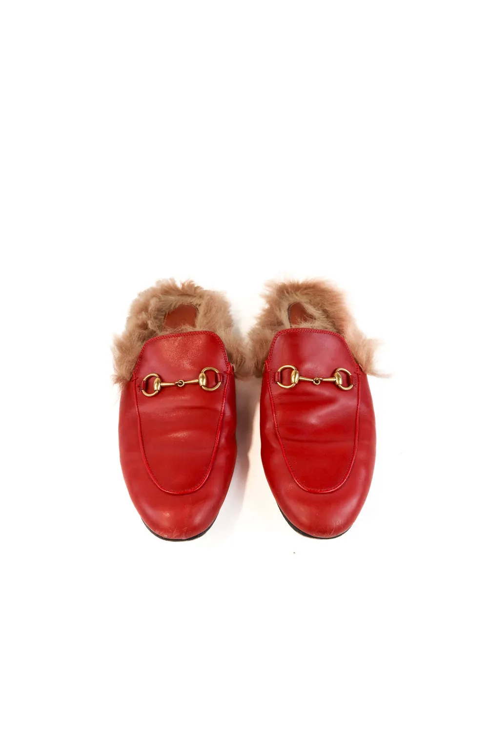 Gucci red leather loafers (39/ US9; retail $1,050)