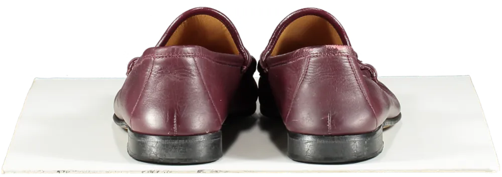Gucci Red Moccasins Horsebit Leather Loafers Burgundy UK 9 EU 43 👞