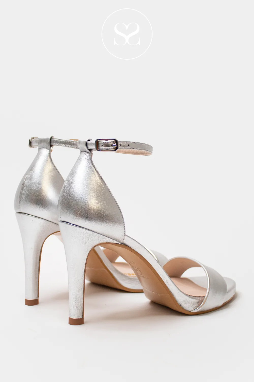 LODI IGOR-X SILVER HIGH HEEL SANDALS