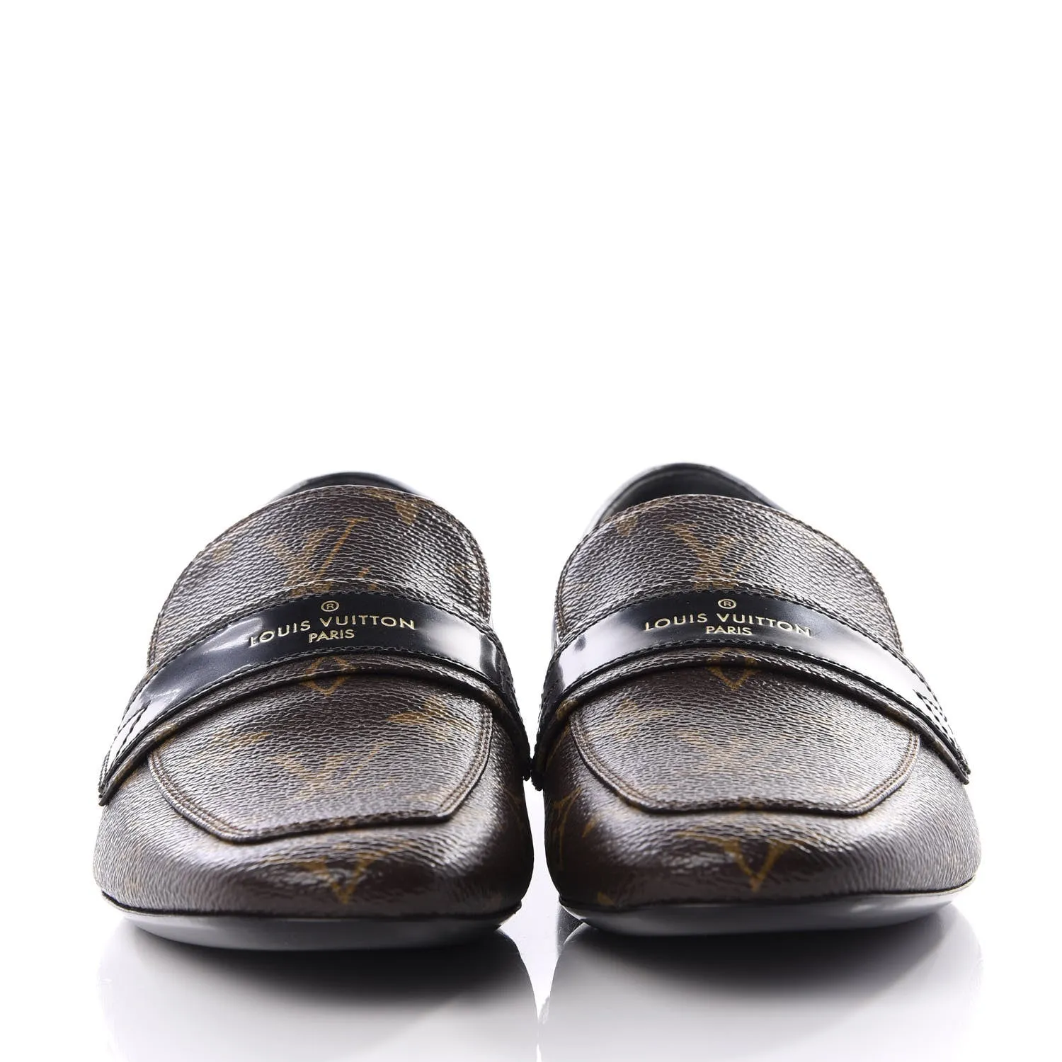 LOUIS VUITTON MONOGRAM UPPERCASE LOAFERS