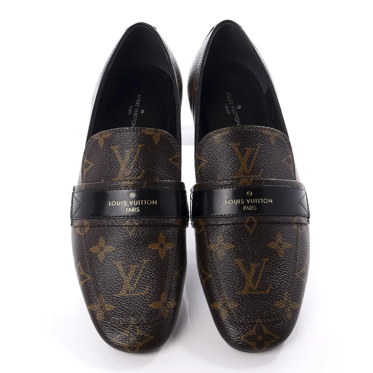 LOUIS VUITTON MONOGRAM UPPERCASE LOAFERS