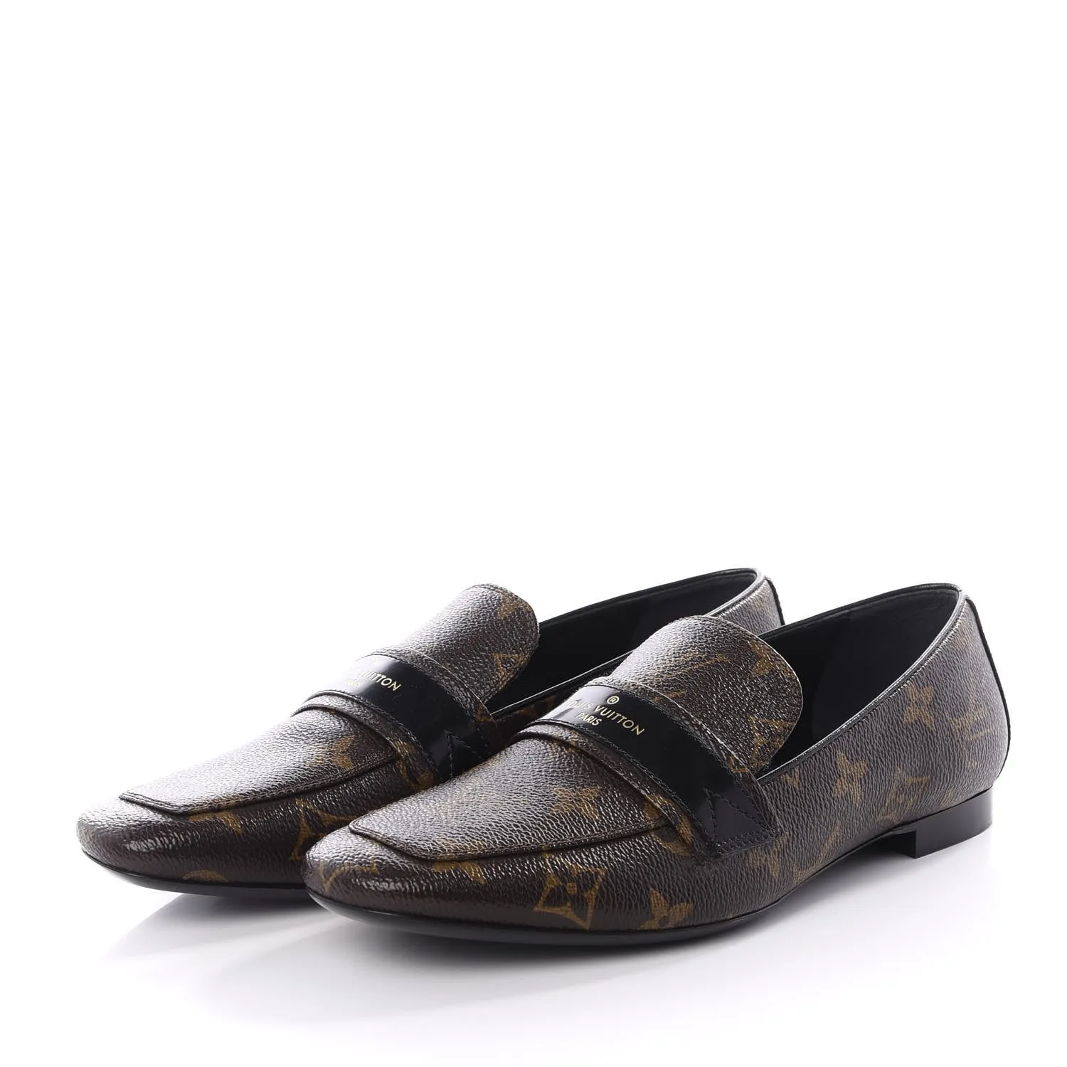 LOUIS VUITTON MONOGRAM UPPERCASE LOAFERS