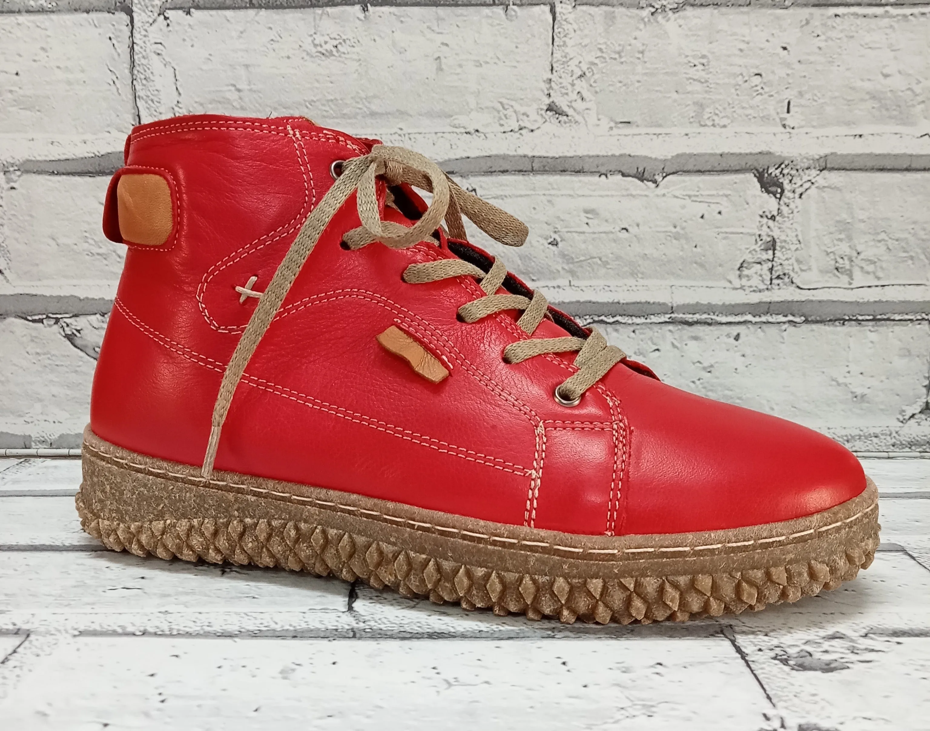 LYON - ZIP/LACE BOOT - RED