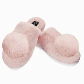 MeMoi Gloria Plush Slippers in Dusty Pink MZP07112