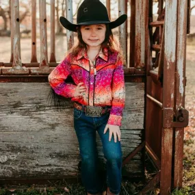Neon Paisley Fringe Pearl Snap Shirt Toddler (2T-5T)