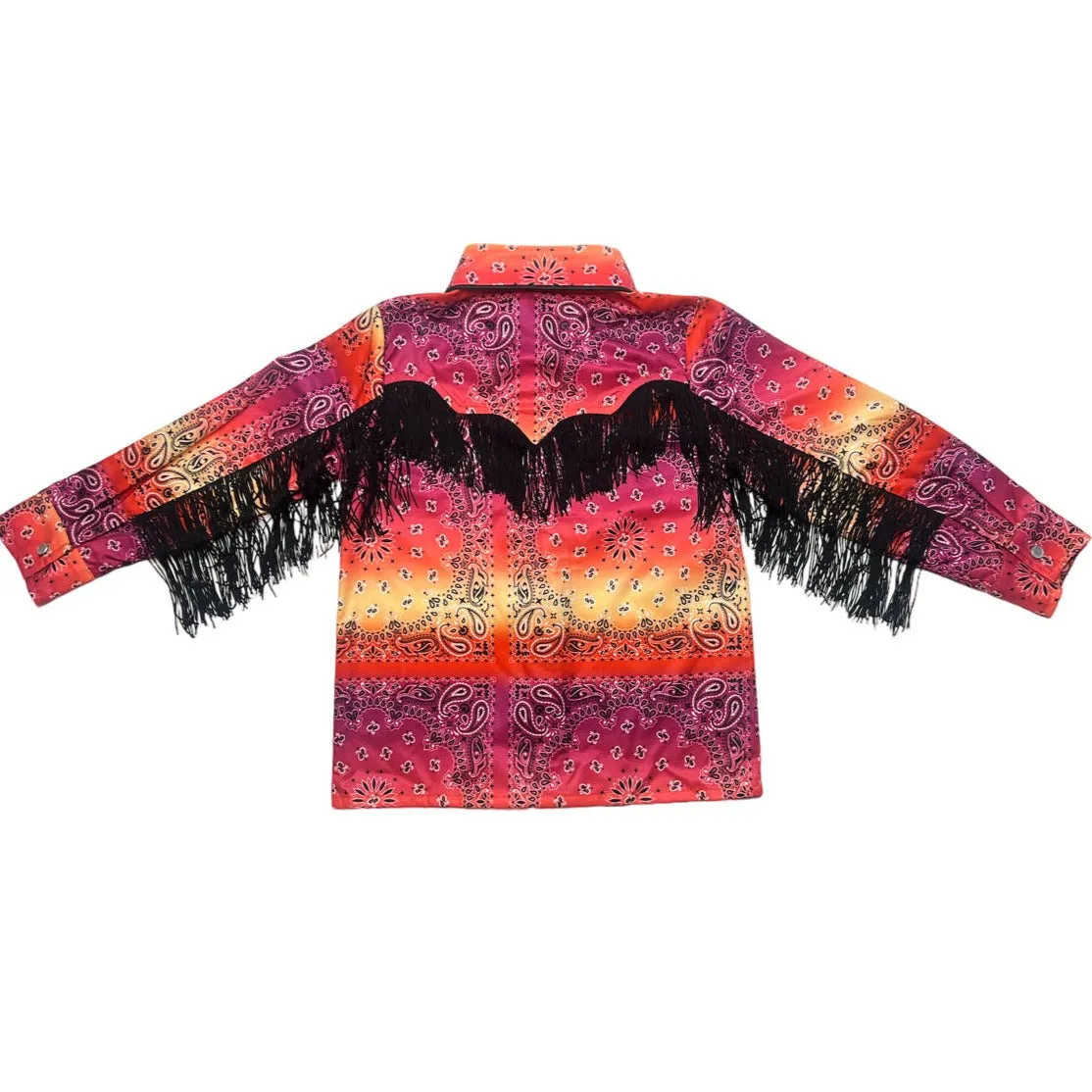Neon Paisley Fringe Pearl Snap Shirt Toddler (2T-5T)