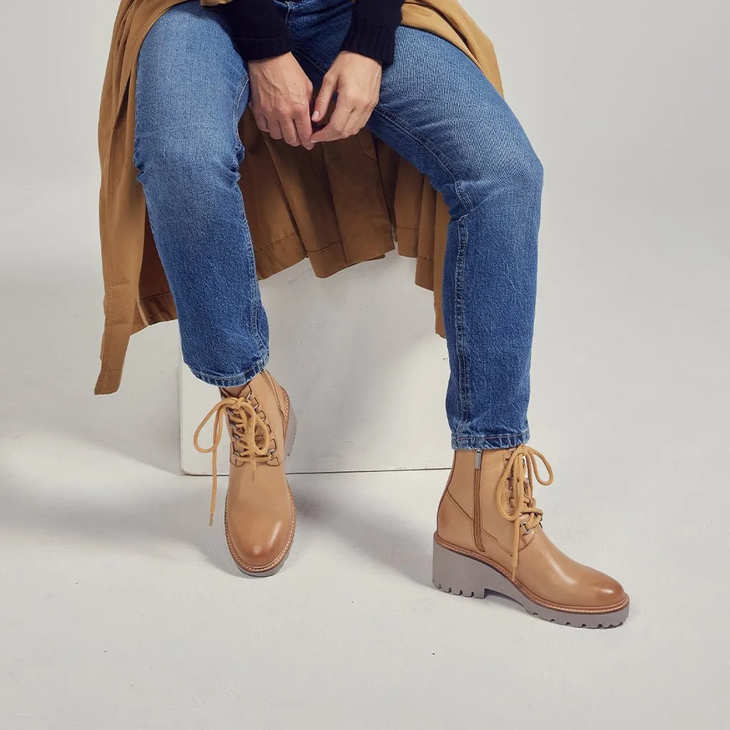 PAYSON LEATHER WEDGE ANKLE BOOTS