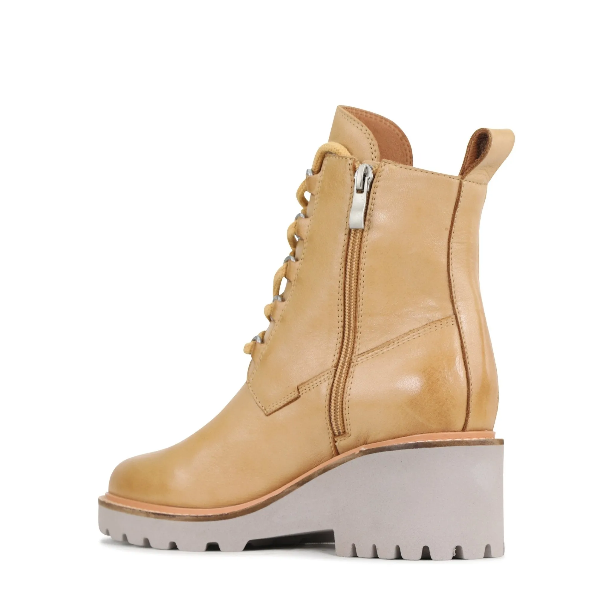 PAYSON LEATHER WEDGE ANKLE BOOTS
