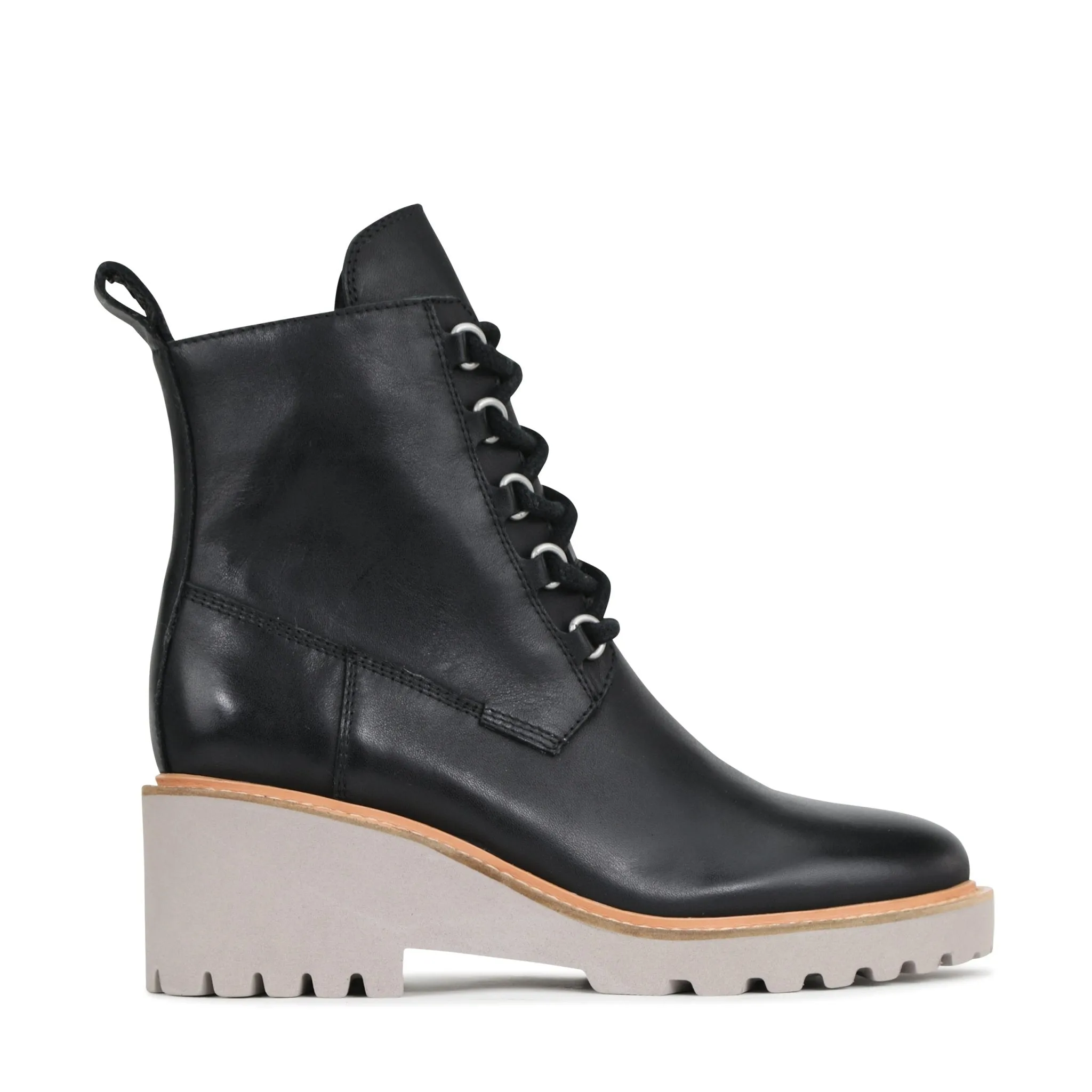 PAYSON LEATHER WEDGE ANKLE BOOTS
