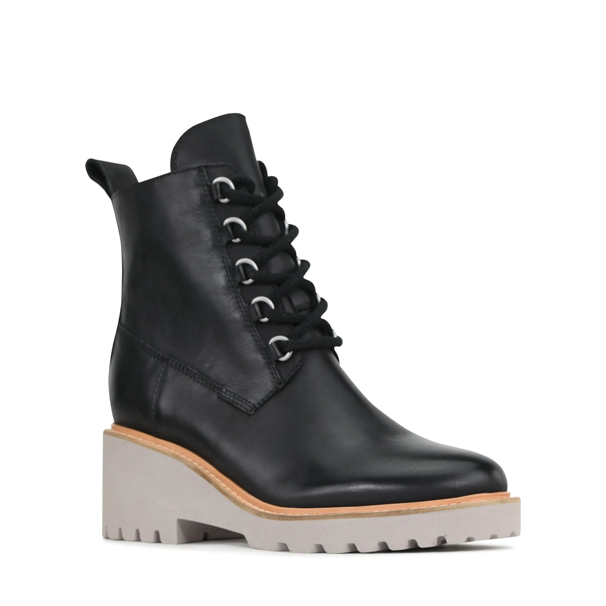 PAYSON LEATHER WEDGE ANKLE BOOTS