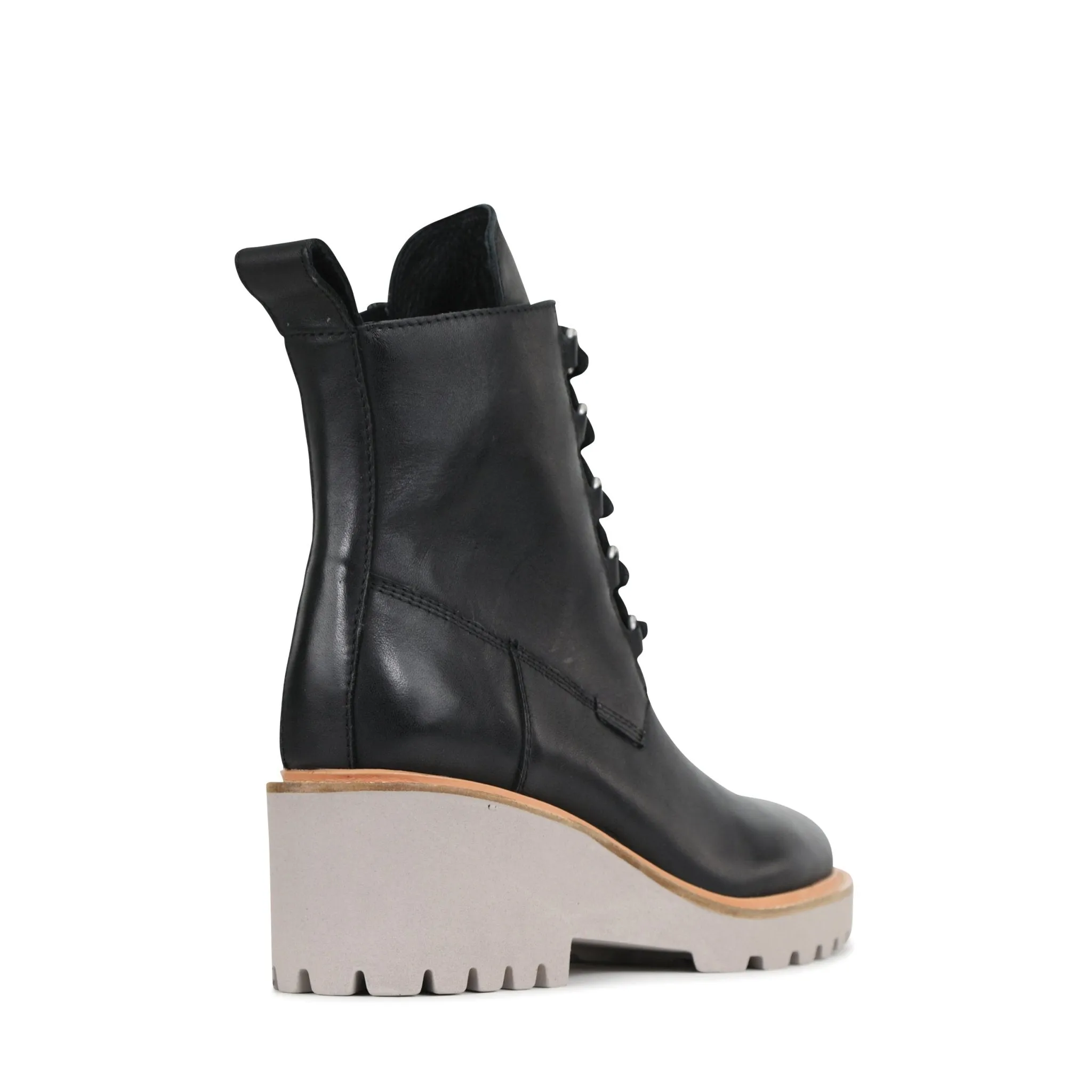 PAYSON LEATHER WEDGE ANKLE BOOTS