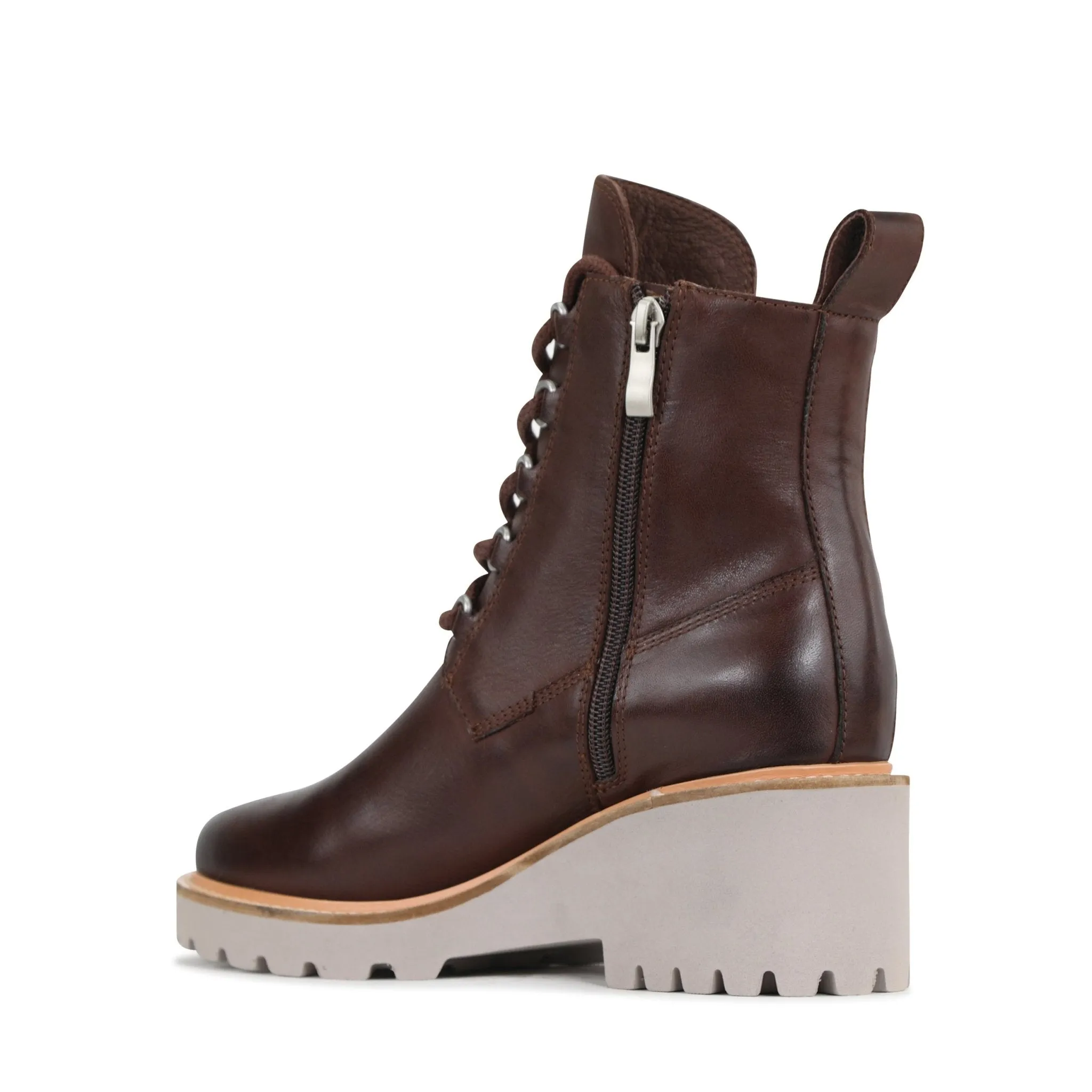 PAYSON LEATHER WEDGE ANKLE BOOTS