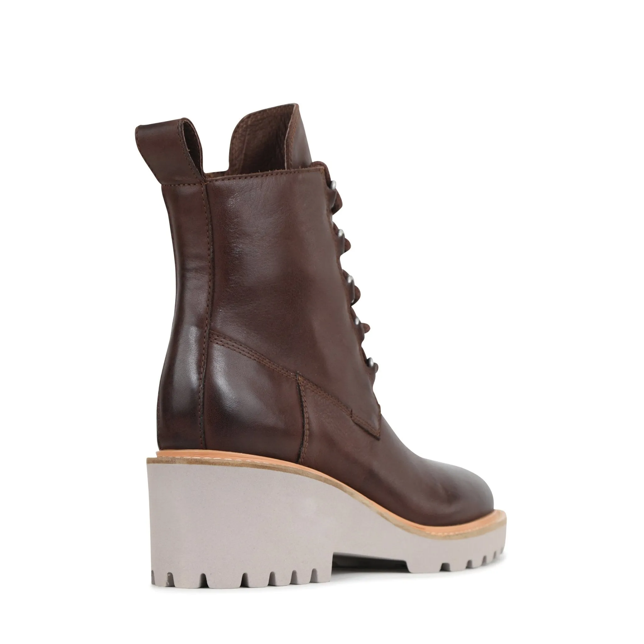 PAYSON LEATHER WEDGE ANKLE BOOTS