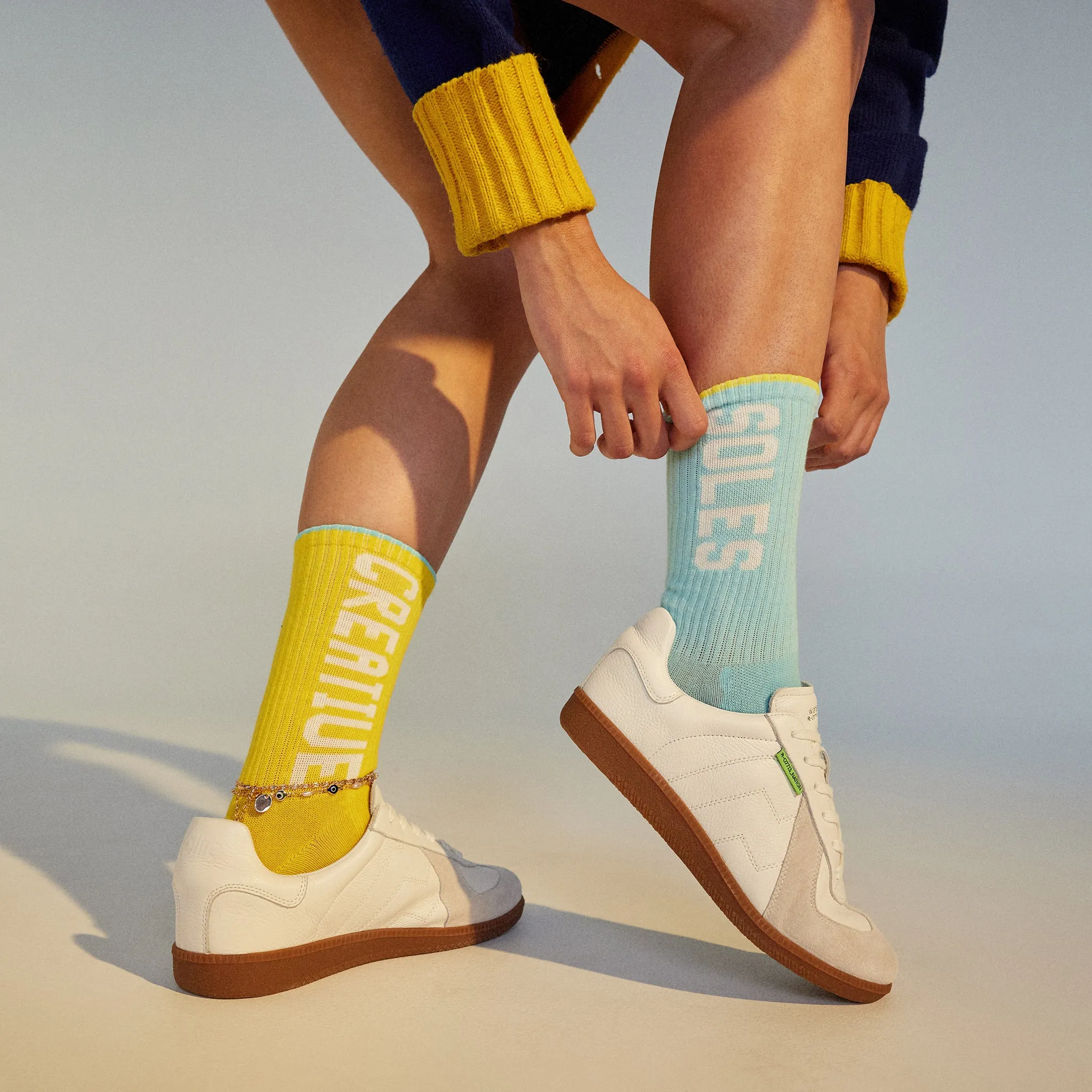 RN Socks Mix-n-Match Blue/Yellow