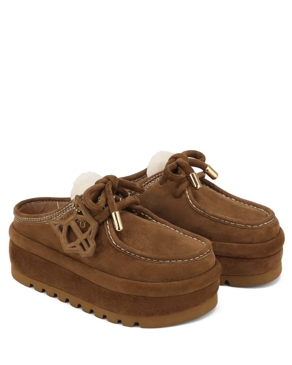 Shallow casual thick-soled plus velvet loafers