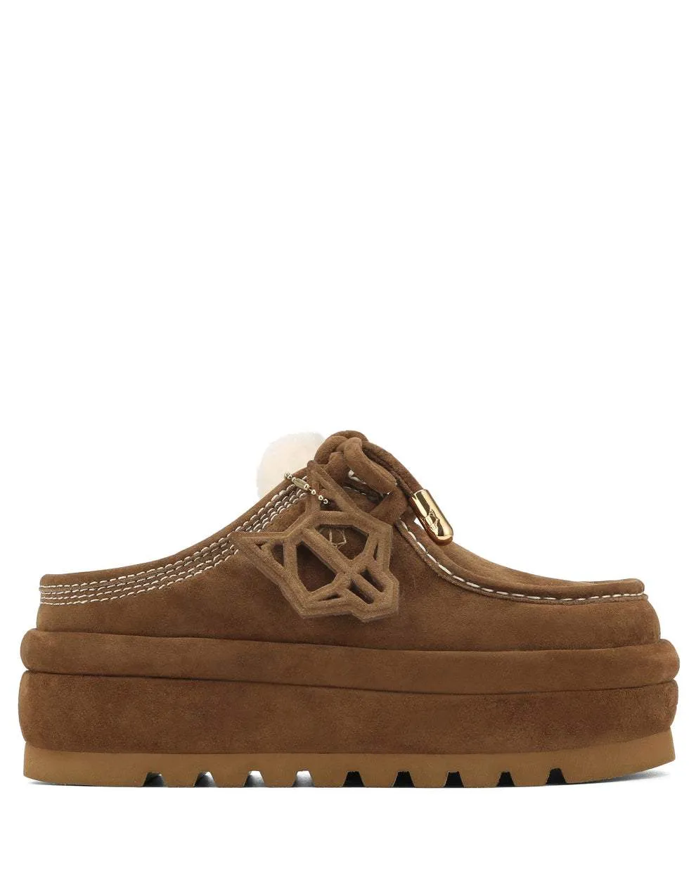 Shallow casual thick-soled plus velvet loafers