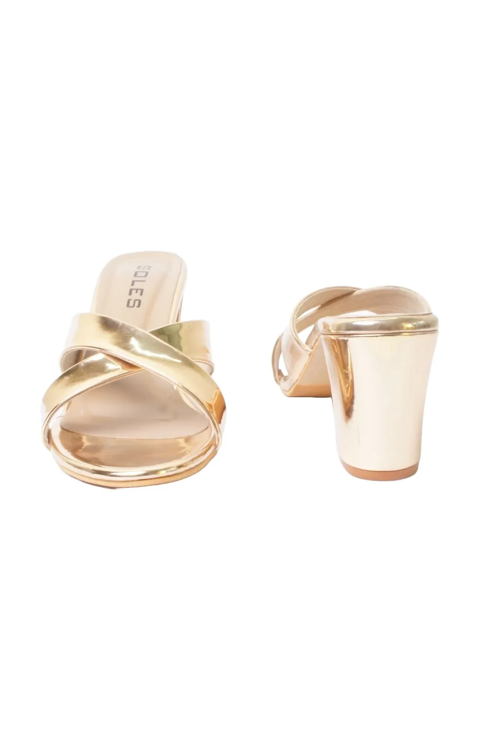 SOLES Rose Gold Heels - Shimmering Elegance