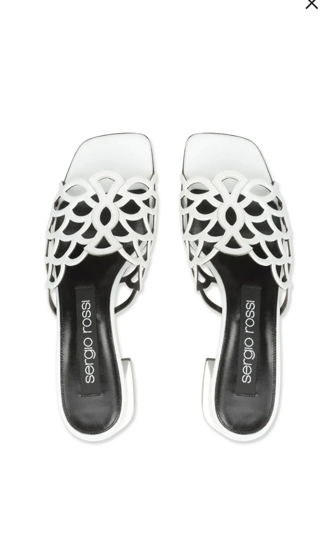 Sr Mermaid White Mule Sandals ( carryover style)
