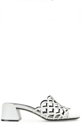 Sr Mermaid White Mule Sandals ( carryover style)