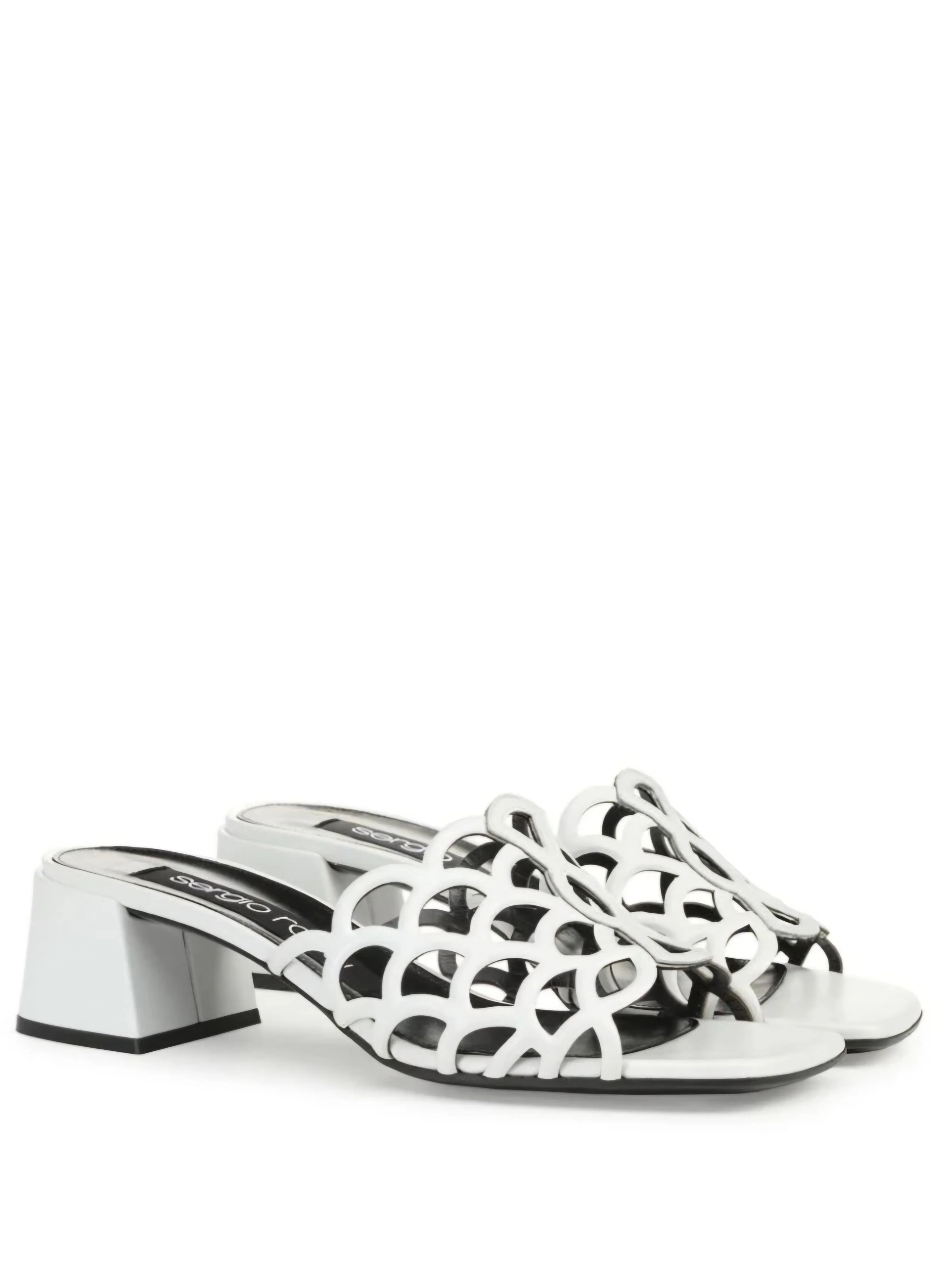 Sr Mermaid White Mule Sandals ( carryover style)