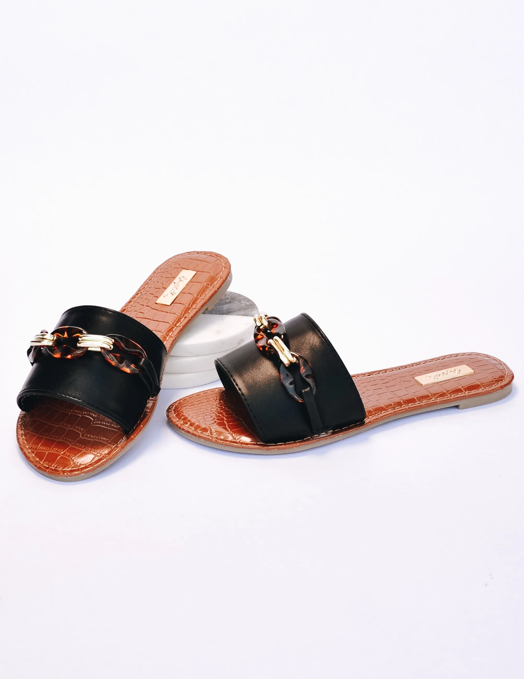 STEP A-SLIDE SANDAL - Black