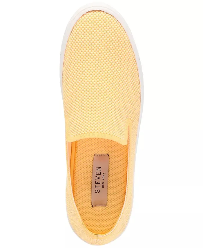 Steve Madden Women's Kraft  Raffia Slip On Sneakers YELLOW MULTI