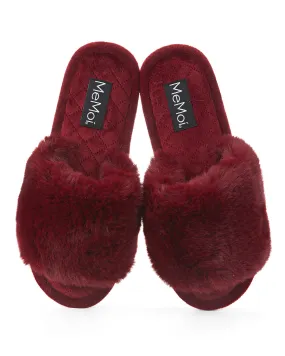 The Bette Plush Open-Toe Slipper