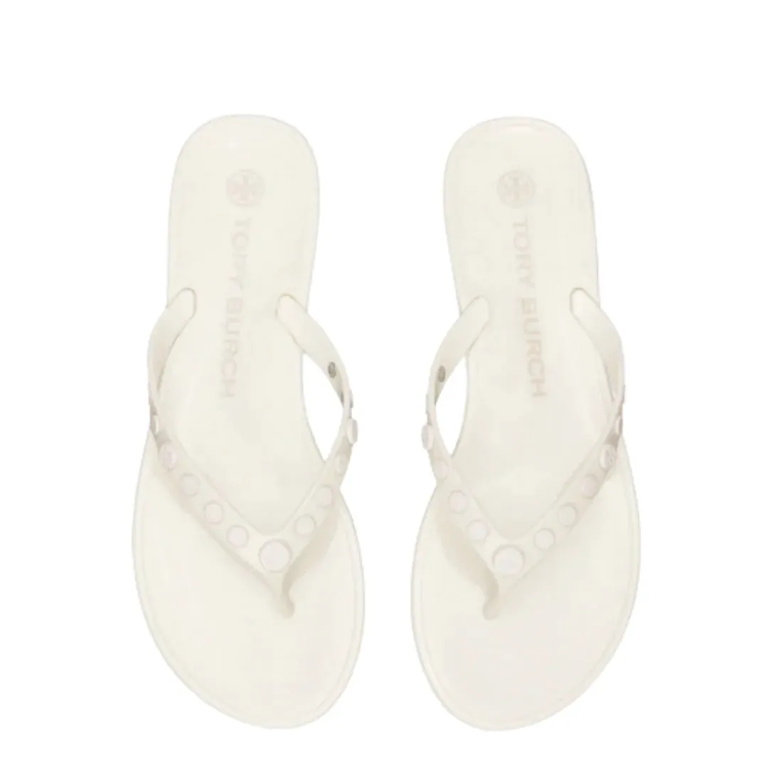 TORY BURCH STUDDED JELLY SLIDES