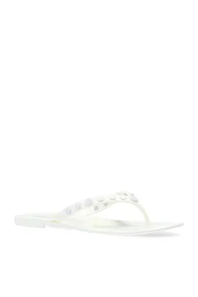 TORY BURCH STUDDED JELLY SLIDES
