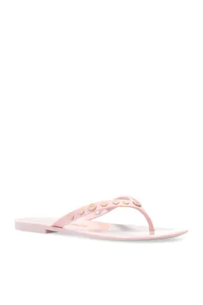 TORY BURCH STUDDED JELLY THONG SANDALS