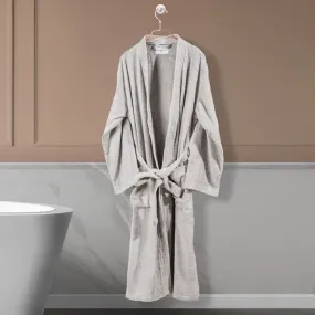 Whispersoft Toweling Bathrobe - Grey